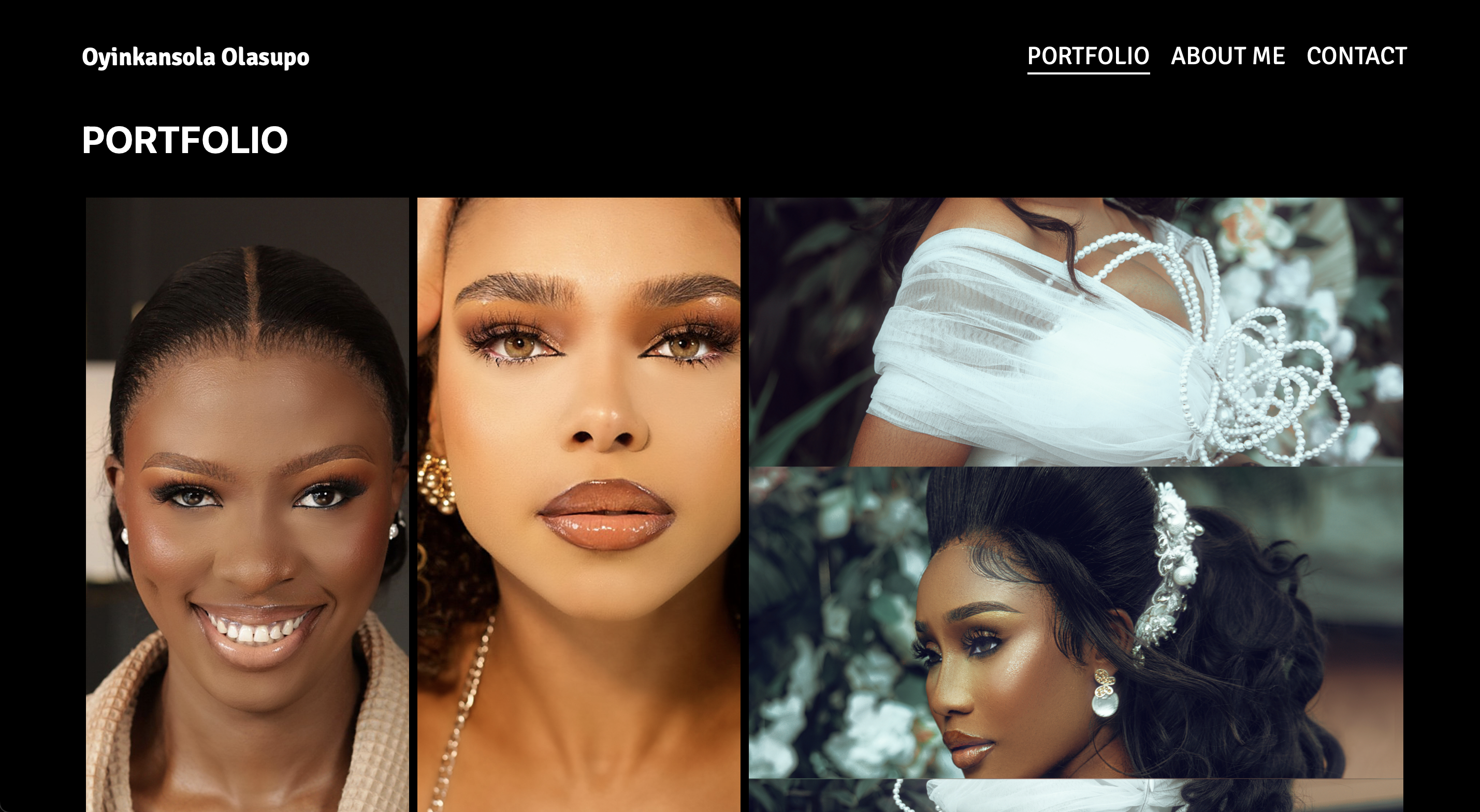 Screenshot of Oyinkan MUA project